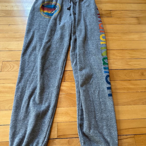 Aviator Nation Sweatpants - Heather Grey Logo Pants - Picture 4 of 4